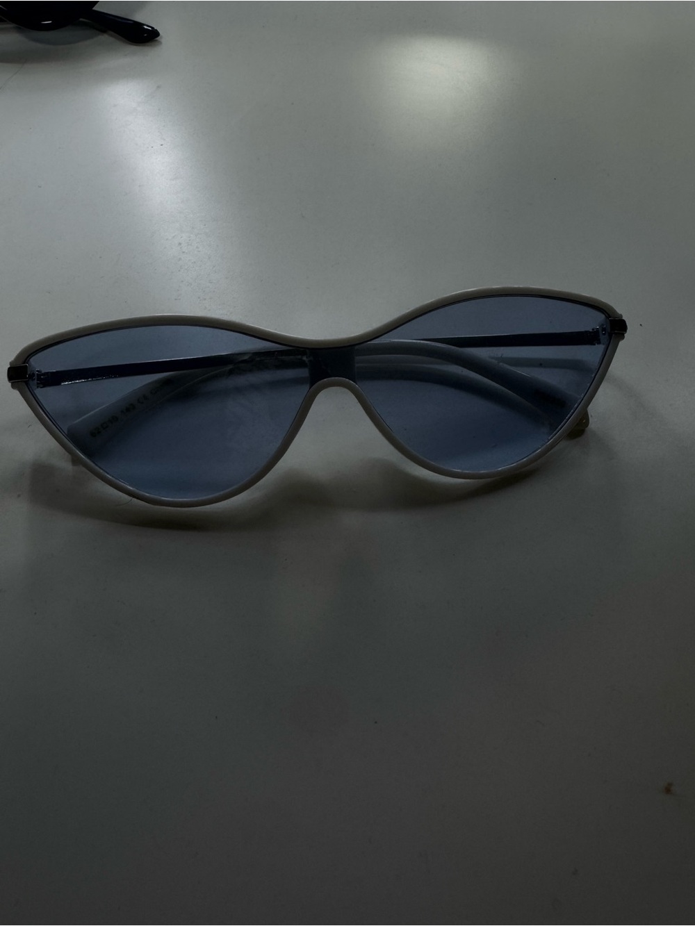 Women’s Cat-Eye Sunglasses in Light Blue and White